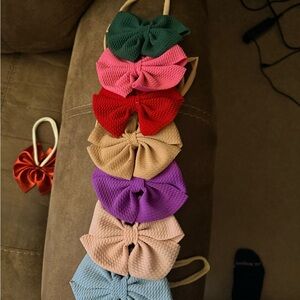 Amazon Kids Bow Headbands - Green, Pink, Red, Tan, Purple, Blush, Light Blue